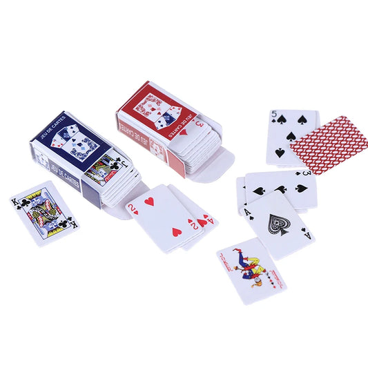 Miniature Dollhouse Poker Playing Cards Set