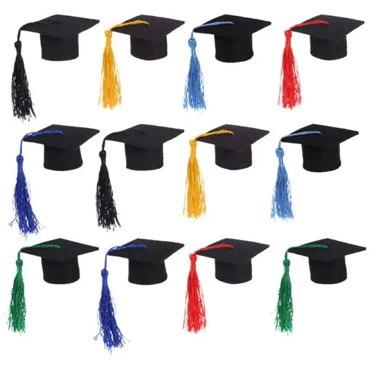 12 Mini Graduation Caps