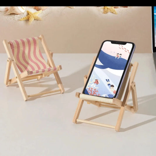 Cute Portable Beach Chair Desktop Cell Phone Stand